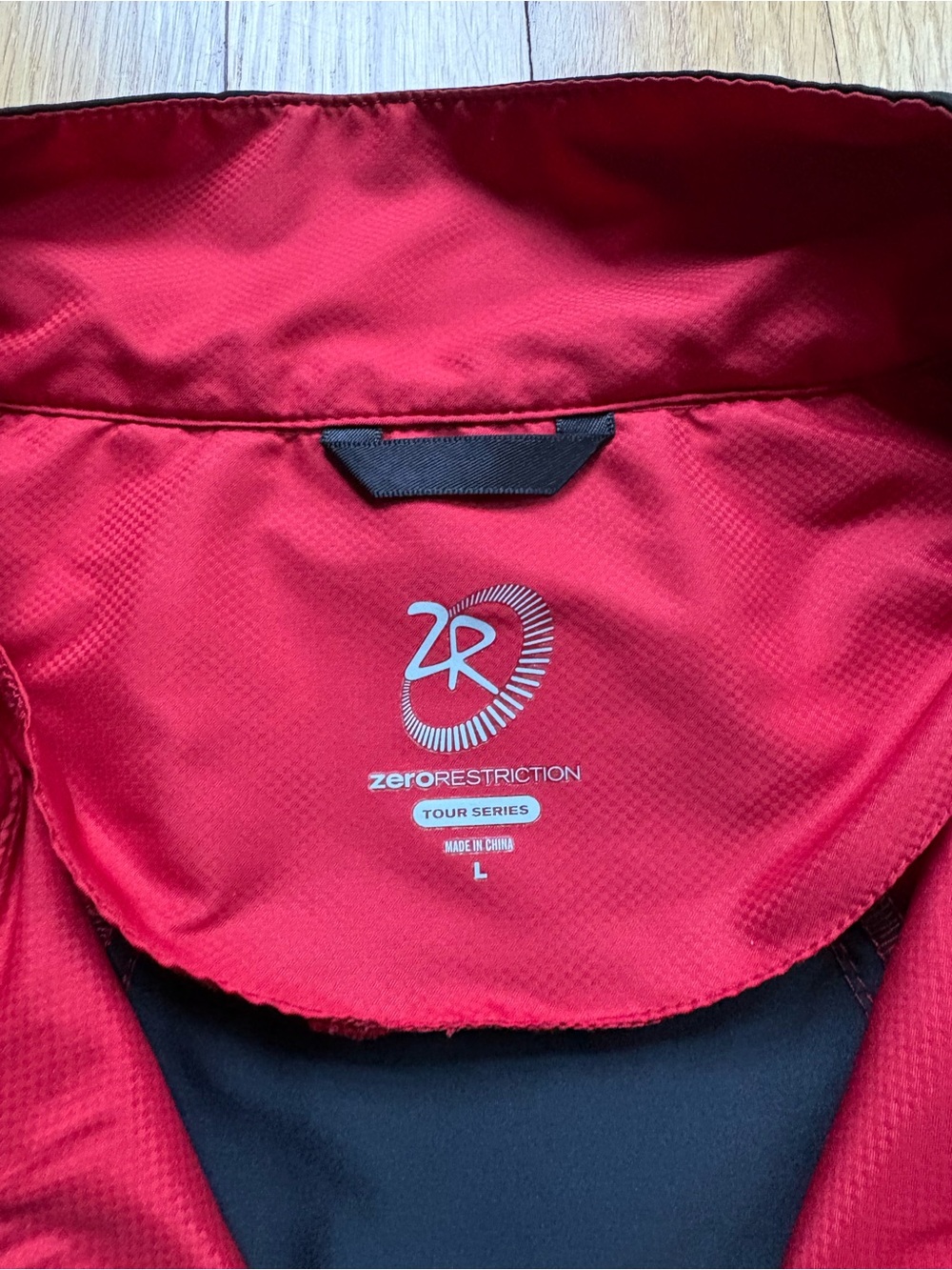 Zero Restriction Mens Z500 1/4 Zip Performance Pullover Large Red Black - Picture 2 of 8